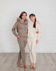 Darla fur trimmed hooded lounge suit