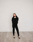 Darla fur trimmed hooded lounge suit