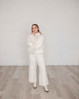 Deidre Lounge Suit with Fur Cuffs