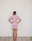 Cami Pink Geometric Romper