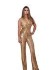 Donatella Gold Sequence Jumpsuit