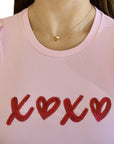 Hugs & Kisses Puff Short sleeve Pink Top