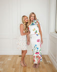 Delilah White One Shoulder Floral Maxi Gown