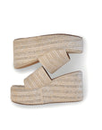 Emi Beige Platform Grass Beach Sandal