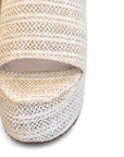 Emi Beige Platform Grass Beach Sandal
