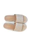 Emi Beige Platform Grass Beach Sandal