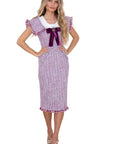 Dorrit Purple Tweed dress