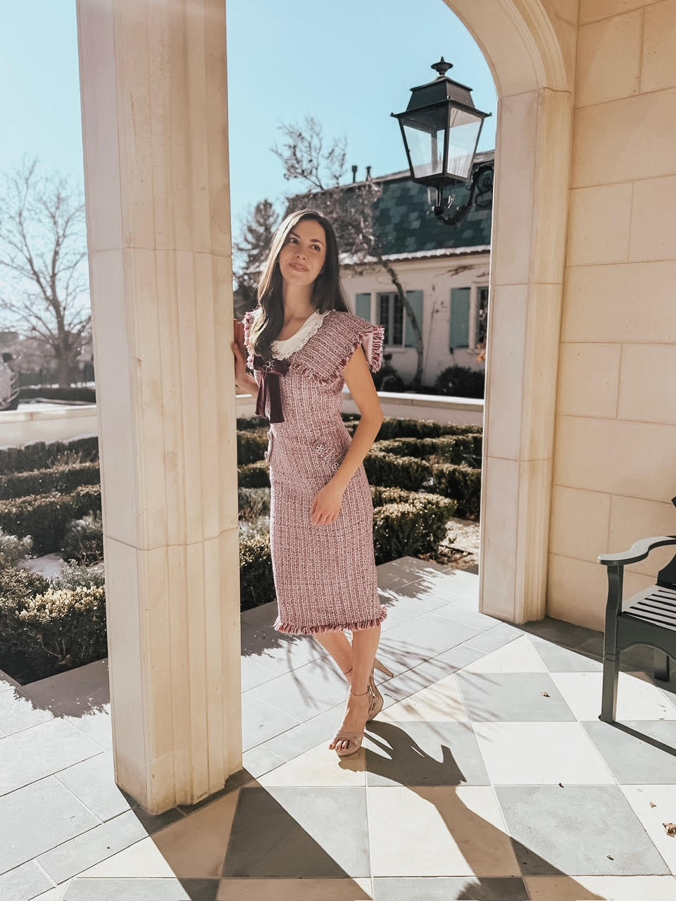 Dorrit Purple Tweed Dress – Robin Towle