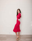 Dixie Holiday Red Sweater Dress