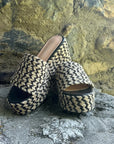 Eleanor Black and Tan Platform Sandal