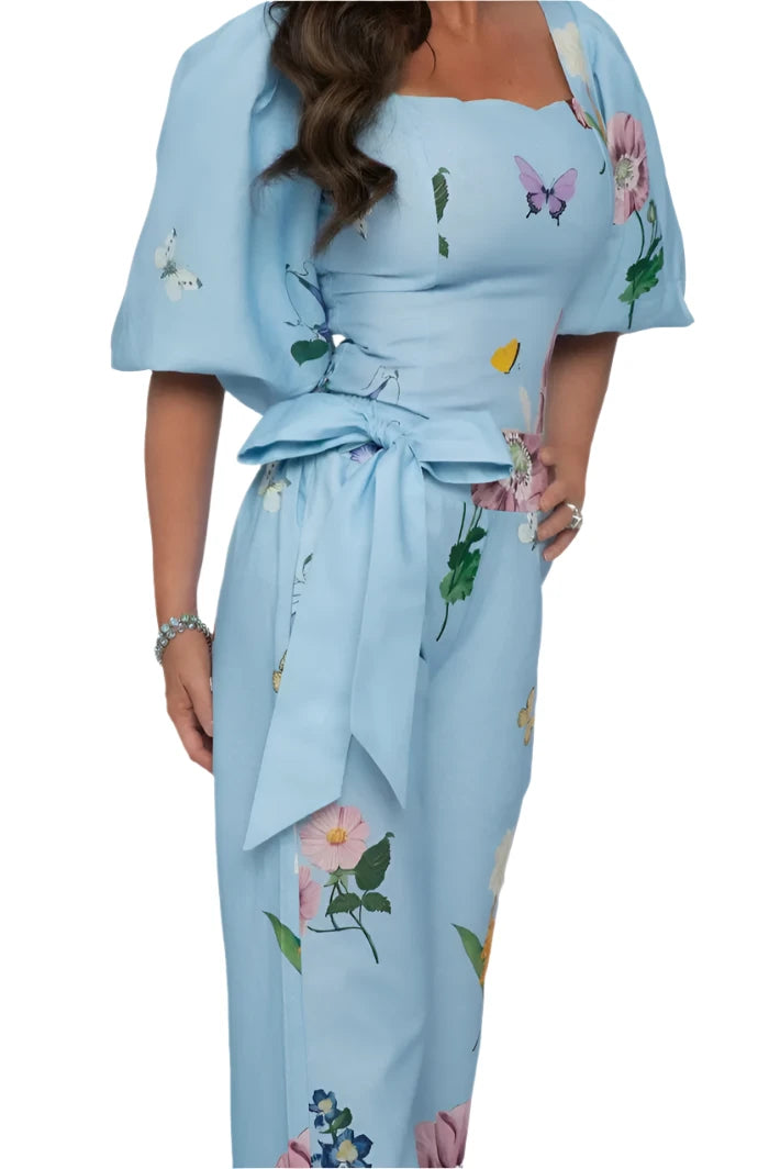 Carmen Floral Long pant suit