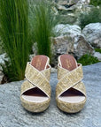 Cassi Criss Cross Grass Wedge