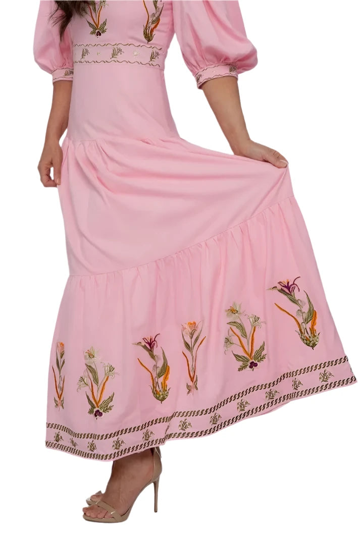 Carina Pink Maxi Dress