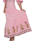 Carina Pink Maxi Dress
