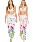 Crista Pink floral Swim suit cover up pant