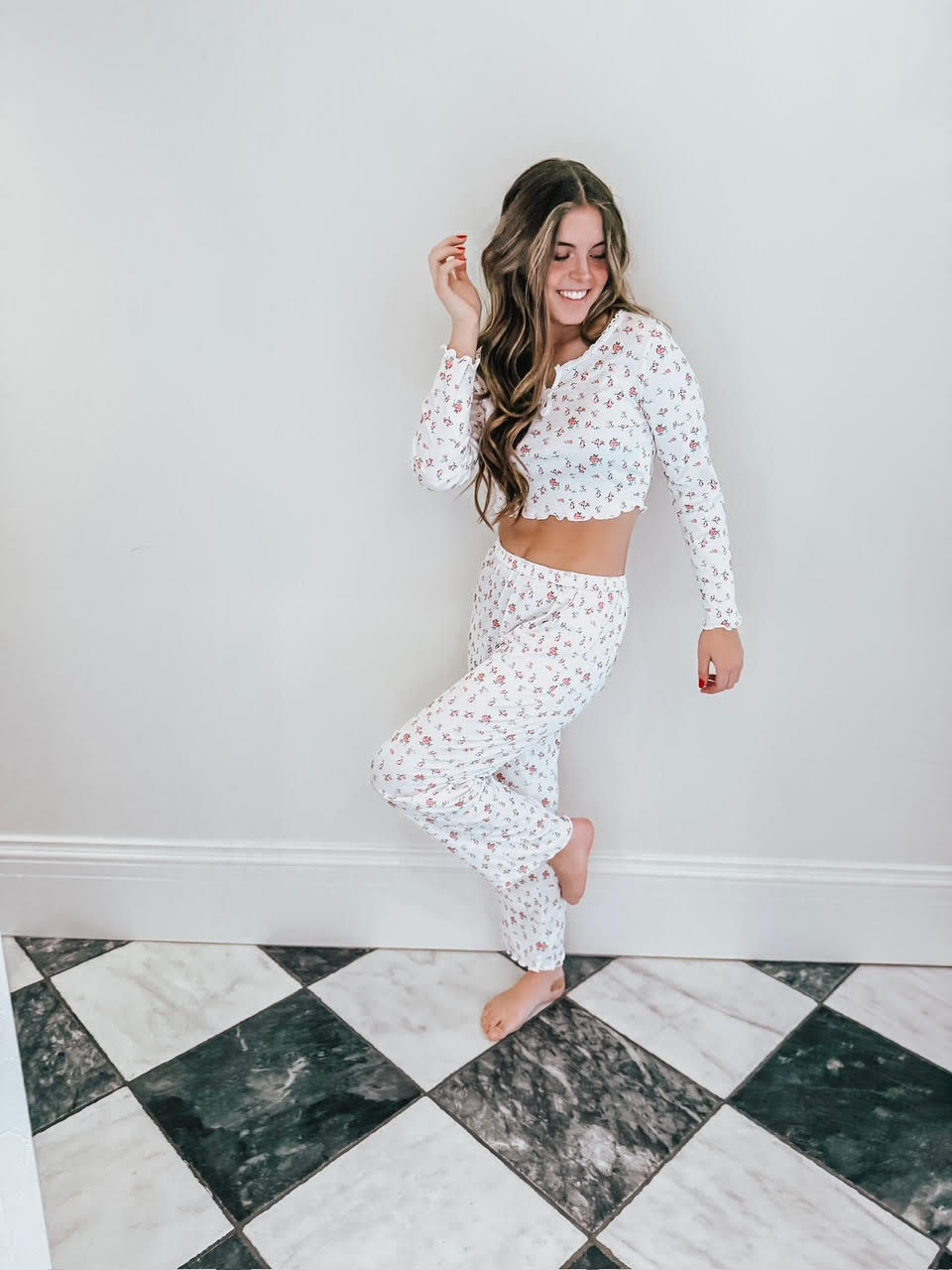 Delicate Blossoms floral pajamas