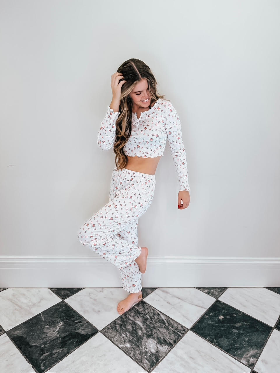 Delicate Blossoms floral pajamas