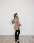 Daphne Taupe wool/cashmere Fur trimmed Coat