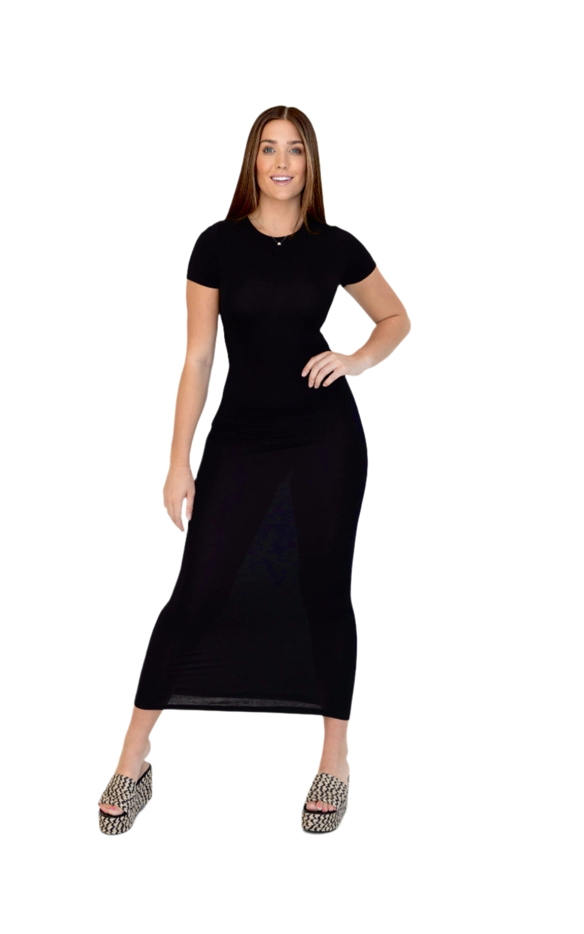 Daria Black Bodycon Maxi Dress Robin Towle Daria Black Bodycon Maxi Dress Robin Towle