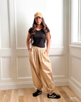 Evren Soft Cotton Joggers - Tan
