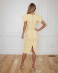 Dorrit Buttercream Tweed Midi Dress