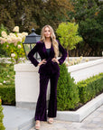 Eve Purple Velvet Pant Suit