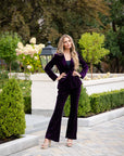 Eve Purple Velvet Pant Suit