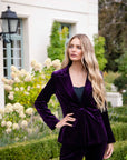 Eve Purple Velvet Pant Suit