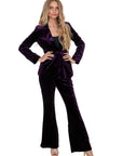 Eve Purple Velvet Pant Suit