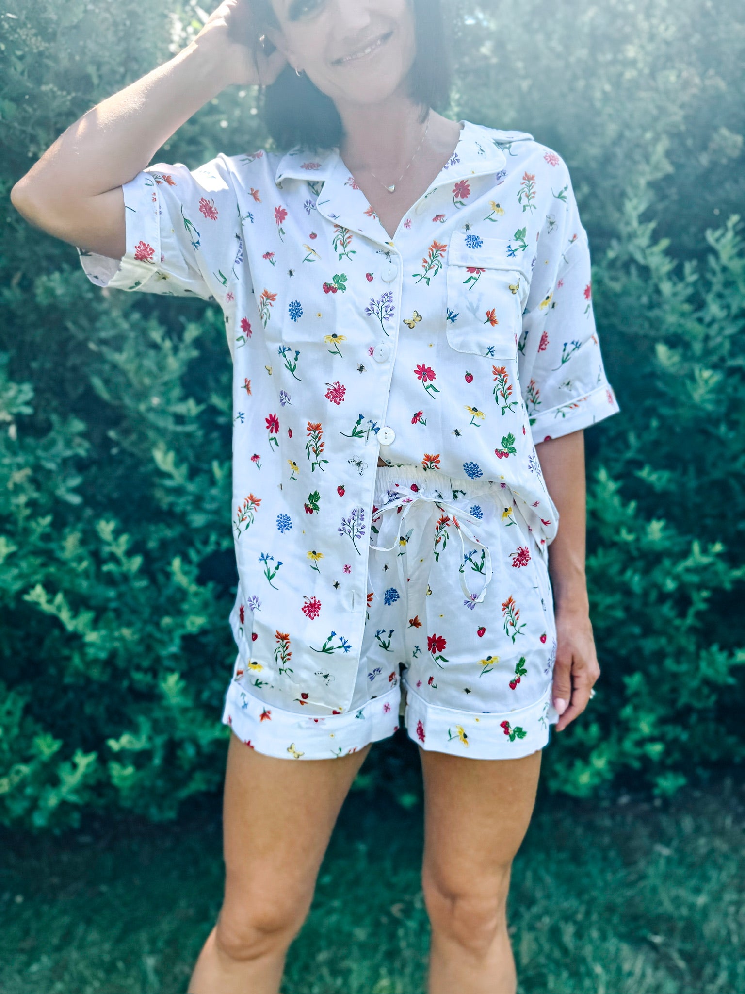 Charlee Short Button Up Bamboo Pajamas