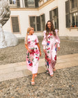 Destiny Pink Floral Midi Dress