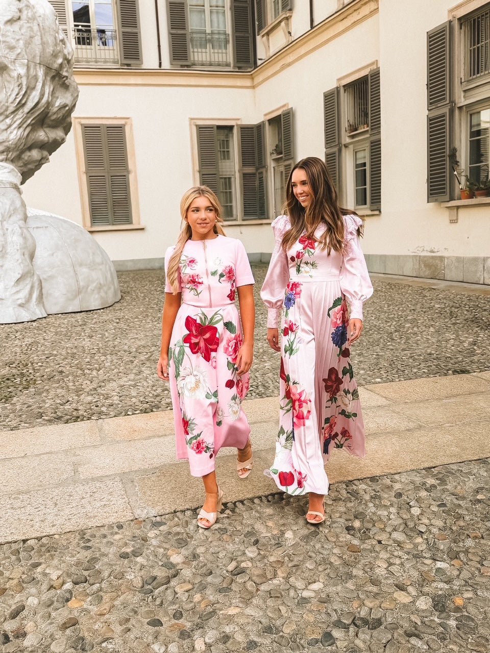 Destiny Pink Floral Midi Dress