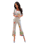 Cali Beth cropped Floral Pant Set