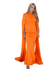 Elena Orange Bodycon Gown