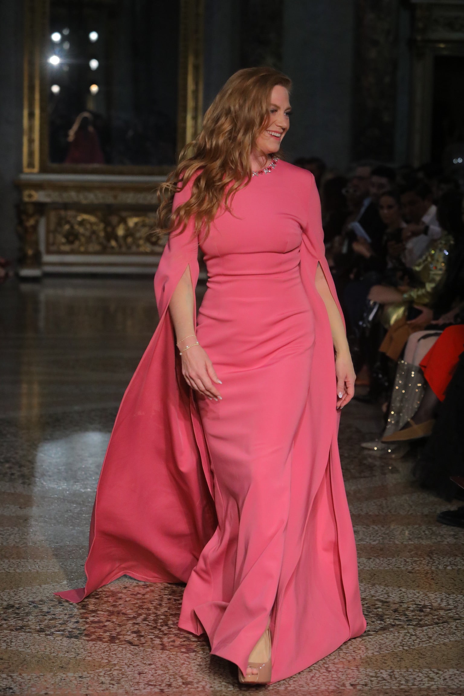 Elena Mulberry Crepe Gown