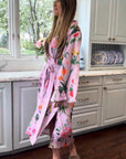 Aidan Exclusive Floral Satin Robe