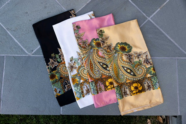 Dahlia Satin Printed Scarf