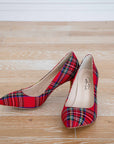 Eva Red Plaid Heel
