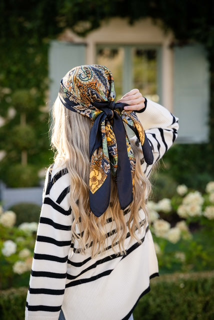 Dahlia Satin Printed Scarf