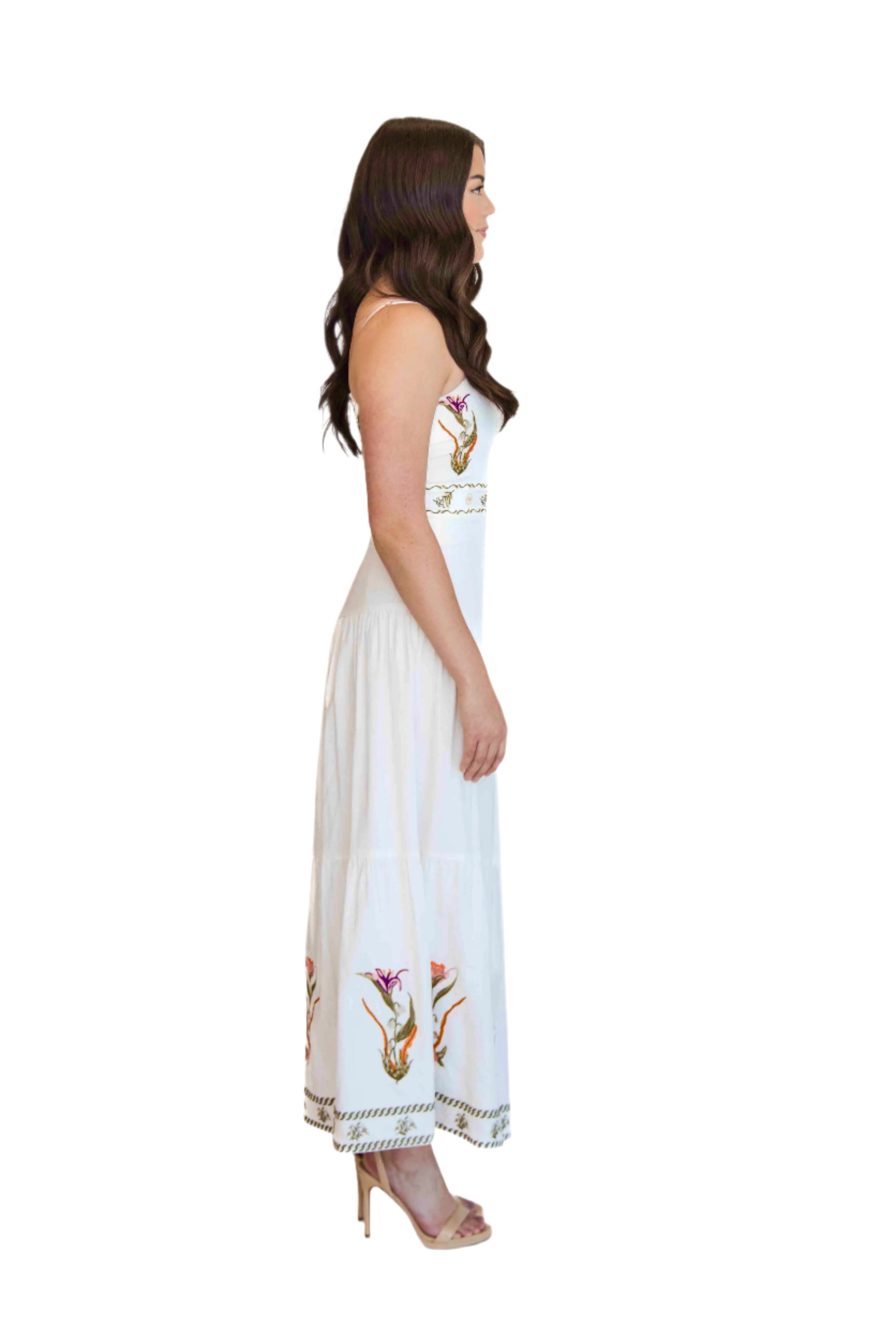 Chelsea White Embroidered Maxi Dress Robin Towle Chelsea White Embroidered Maxi Dress Robin Towle