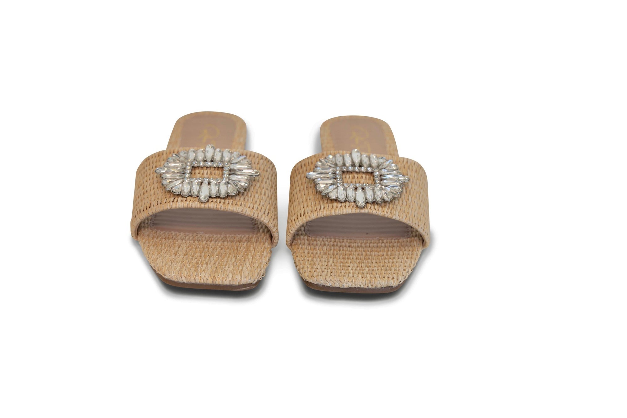 Eden Grass Sandal with Rhinestone buckle