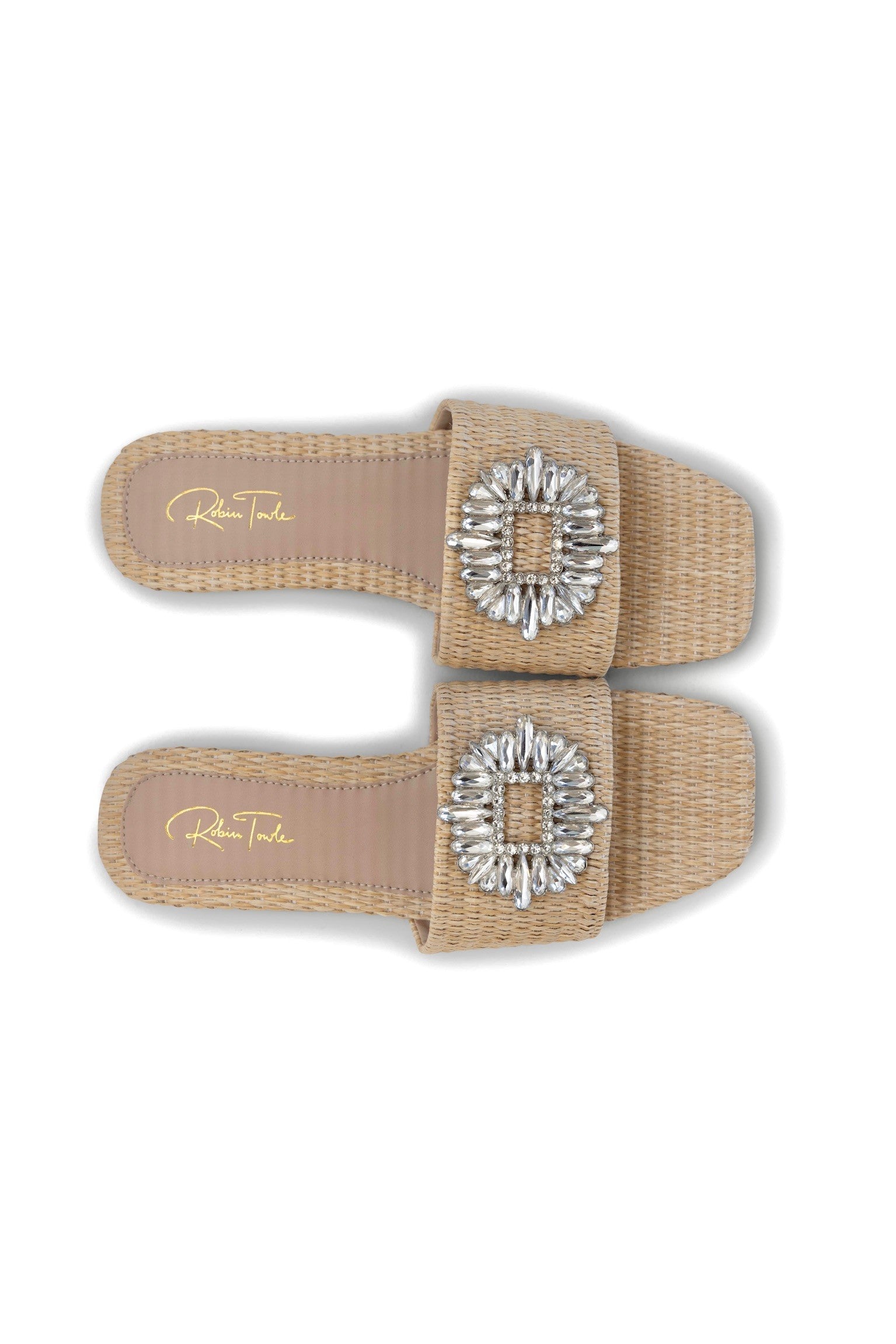 Eden Grass Sandal with Rhinestone buckle