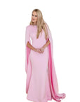 Elena Light Pink Crepe Gown
