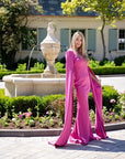 Elena Mulberry Crepe Gown