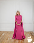 Elena Mulberry Crepe Gown