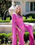 Elena Mulberry Crepe Gown