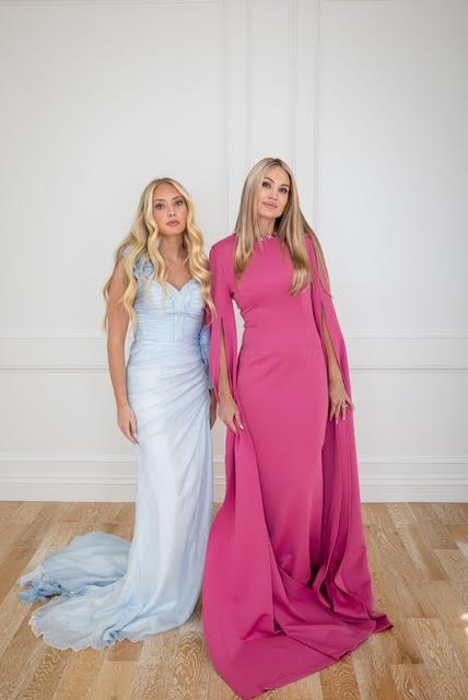 Elena Mulberry Crepe Gown