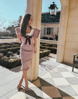 Dorrit Purple Tweed dress
