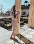 Dorrit Purple Tweed dress