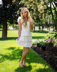 Cameron Short White Layered Dress